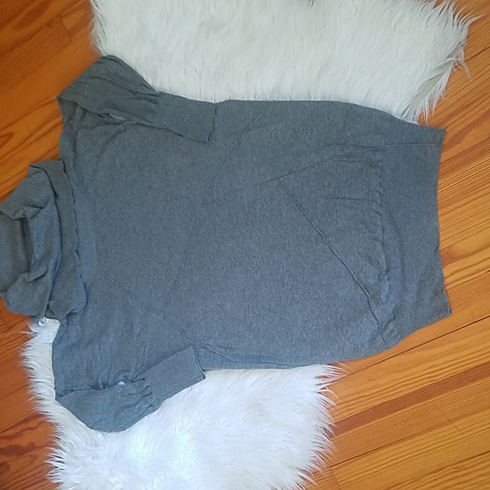 Hot Kiss Large Gray Tunic Sweater